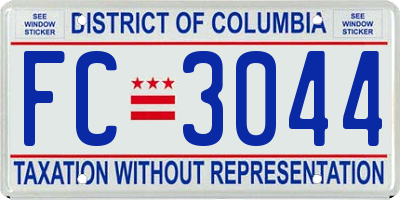 DC license plate FC3044