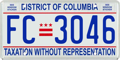 DC license plate FC3046