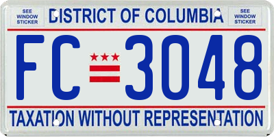 DC license plate FC3048