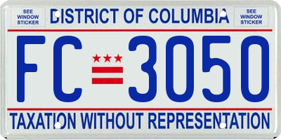 DC license plate FC3050