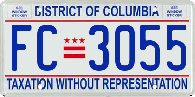 DC license plate FC3055