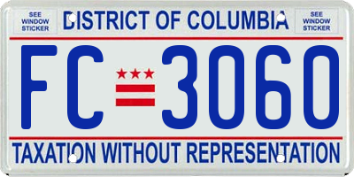 DC license plate FC3060