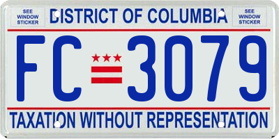 DC license plate FC3079