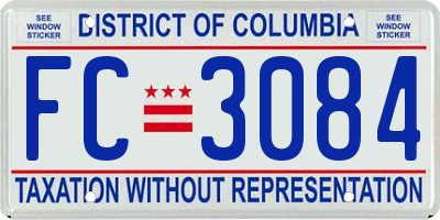 DC license plate FC3084