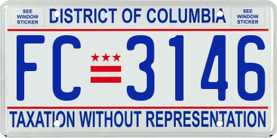 DC license plate FC3146