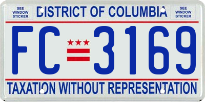 DC license plate FC3169