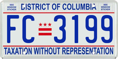 DC license plate FC3199