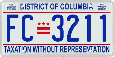 DC license plate FC3211