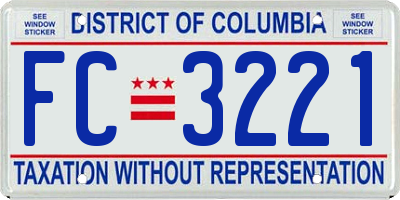 DC license plate FC3221