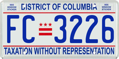 DC license plate FC3226