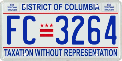 DC license plate FC3264