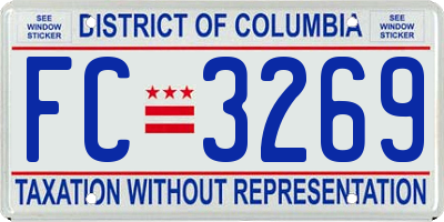 DC license plate FC3269