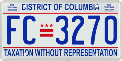 DC license plate FC3270