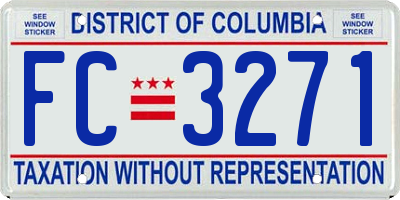 DC license plate FC3271