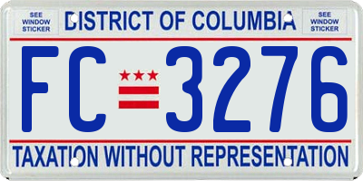 DC license plate FC3276