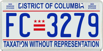 DC license plate FC3279