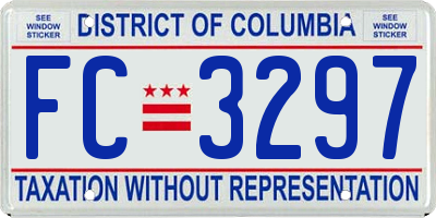 DC license plate FC3297