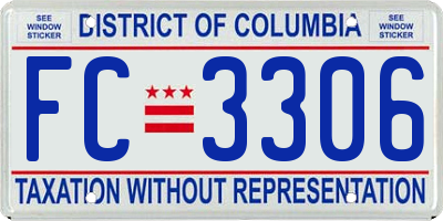 DC license plate FC3306