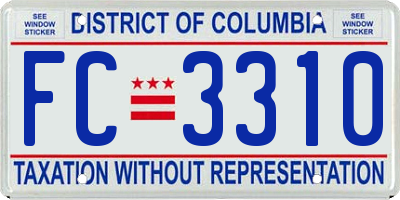 DC license plate FC3310