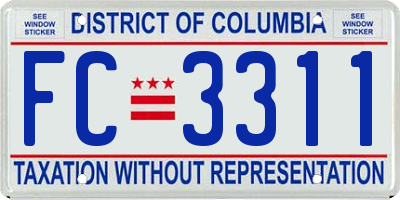 DC license plate FC3311