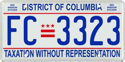 DC license plate FC3323