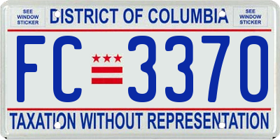 DC license plate FC3370