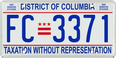 DC license plate FC3371