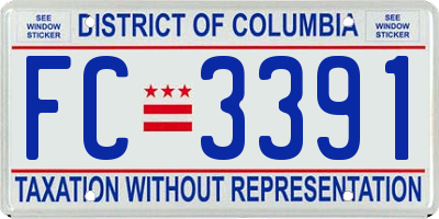 DC license plate FC3391