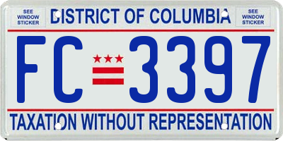 DC license plate FC3397