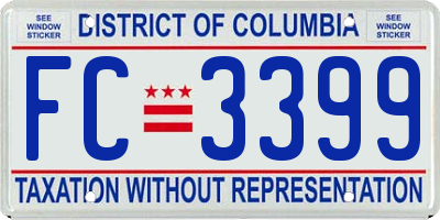 DC license plate FC3399