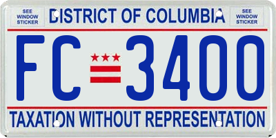 DC license plate FC3400