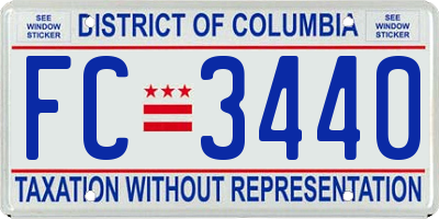 DC license plate FC3440