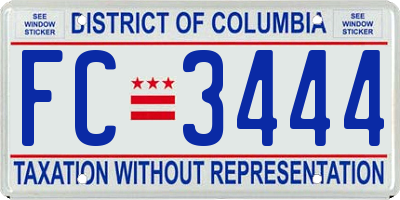 DC license plate FC3444