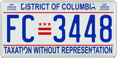 DC license plate FC3448