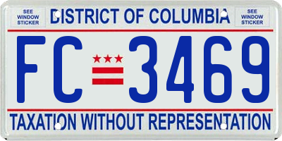 DC license plate FC3469