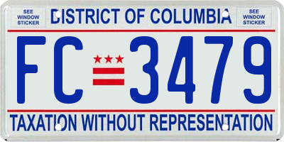 DC license plate FC3479