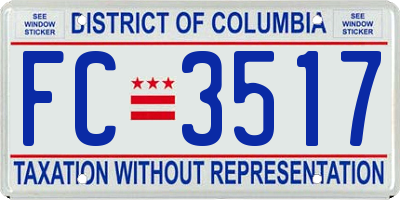 DC license plate FC3517