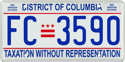 DC license plate FC3590