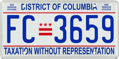 DC license plate FC3659