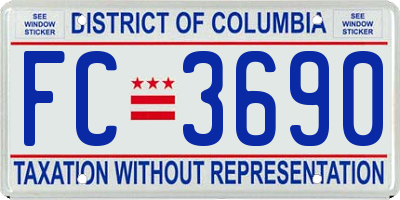 DC license plate FC3690