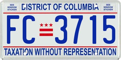 DC license plate FC3715