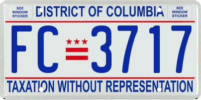 DC license plate FC3717