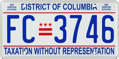 DC license plate FC3746