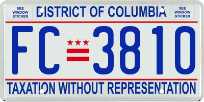 DC license plate FC3810