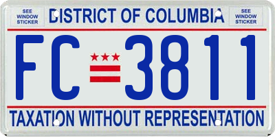 DC license plate FC3811