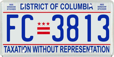 DC license plate FC3813