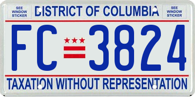 DC license plate FC3824