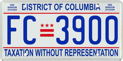 DC license plate FC3900