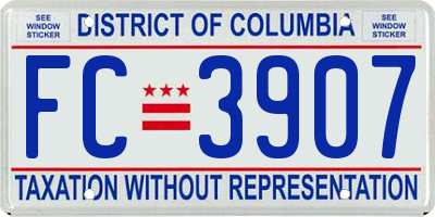 DC license plate FC3907