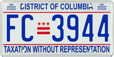 DC license plate FC3944